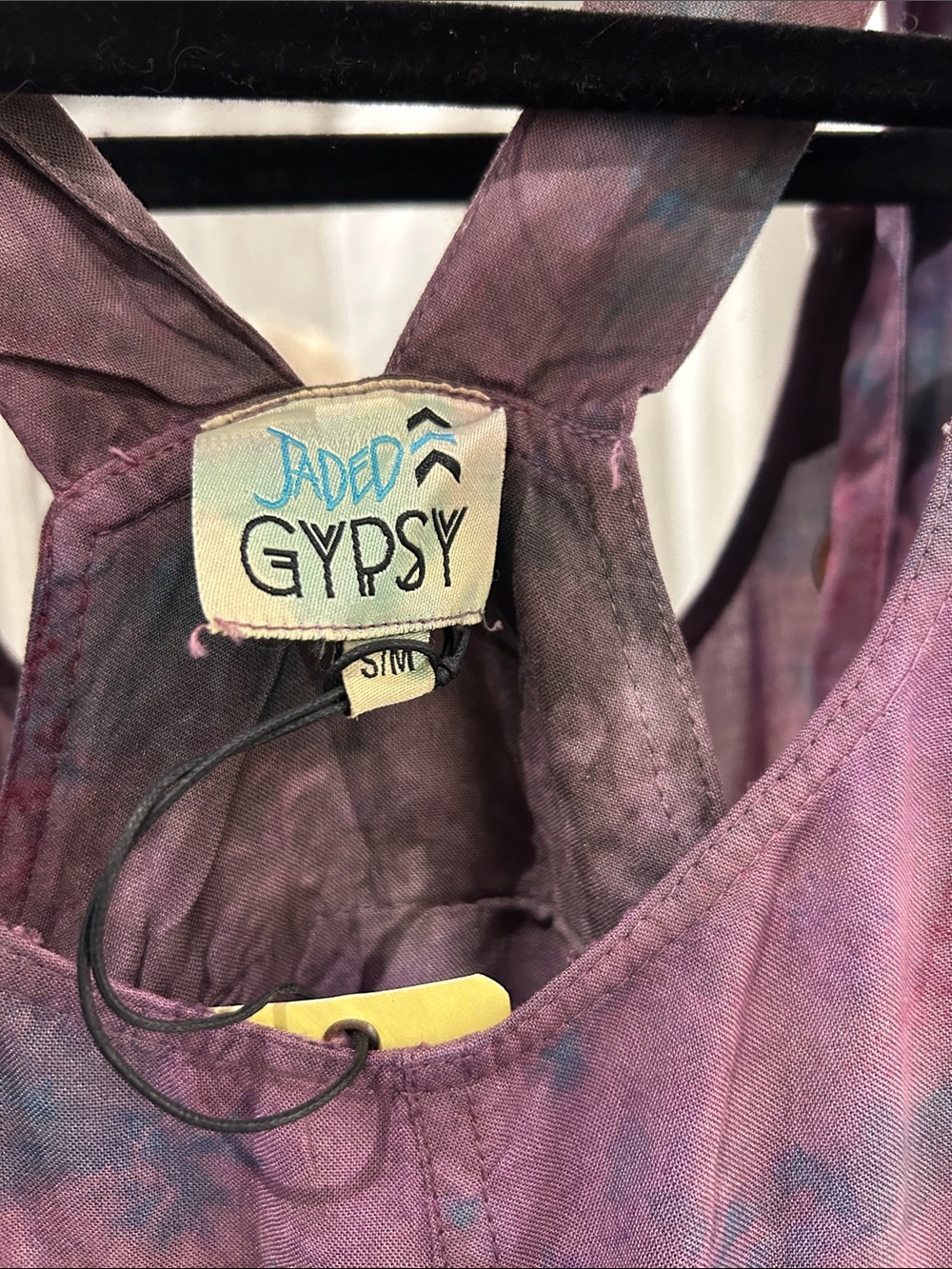 Jaded Gypsy Jumpsuit Women's Tie-Dye Purple & Teal NWT size S/M - Picture 5 of 8